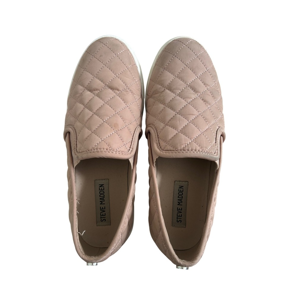 Steve Madden Pink Quilted Slip On Sneakers- Sz. 7.5